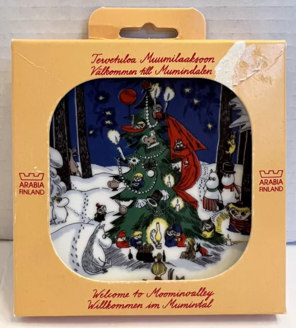 MOOMIN Christmas Decorative Wall Plate Arabia Finland Tove Slotte 1992