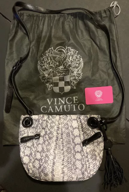 NEW Vince Camuto Women's Cris Nylon Reptilla/Black Crossbody Purse w/Dust Bag