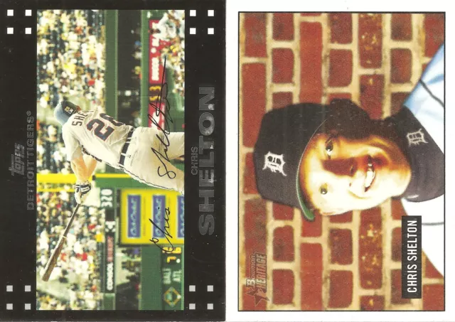 2 Different Baseball Card Lot Of Chris Shelton 440