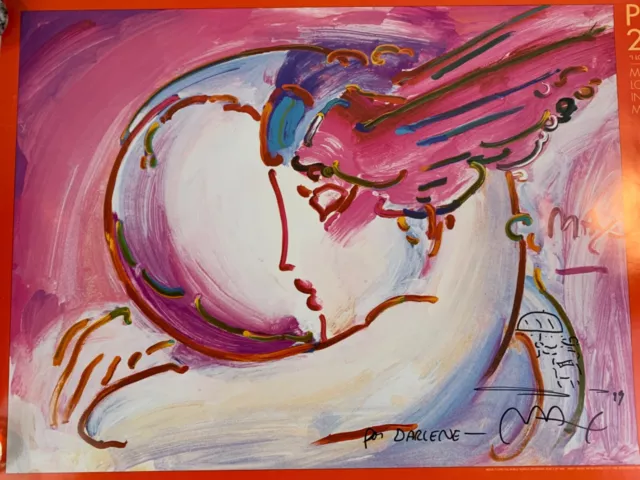 Peter Max “Peace by the Year 2000” I Love the World Series Signed Poster 1999 3