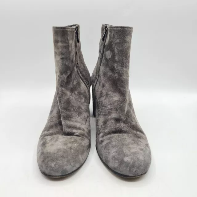Vince Blakely Bootie Womens Size 10 M Gray Suede Leather Ankle  Boots Italy 2