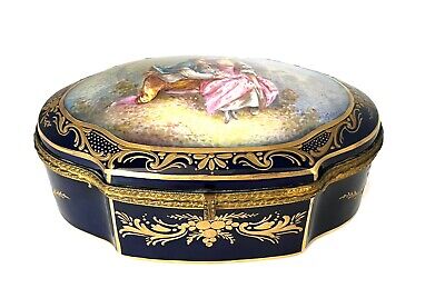 Antique Sevres or Sevres Style signed porcelain box