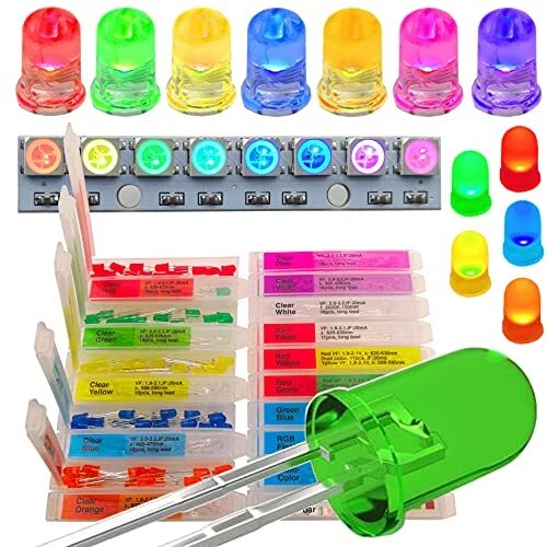 (20 Types) 301 pcs Long Lead 5mm kit and diode Lights Emitting ...