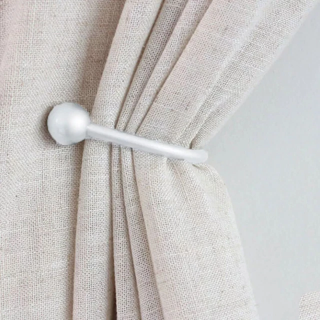 2Pcs Window Curtain Hold Backs U Shape Tie Back Hooks Metal Holdback Holder 3