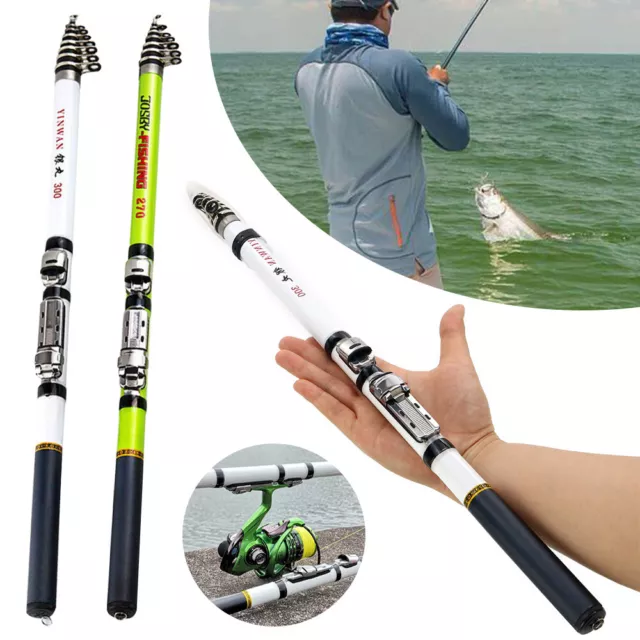 1.5M-3M TELESCOPIC FISHING Rod Portable Sea Spinning Pole Professional  Fishing £9.83 - PicClick UK