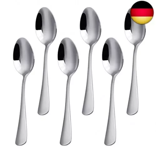 FOXAS 6-teilig 13CM Teelöffel Kaffeelöffel Espressolöffel Set, Kleine Dessert Lö