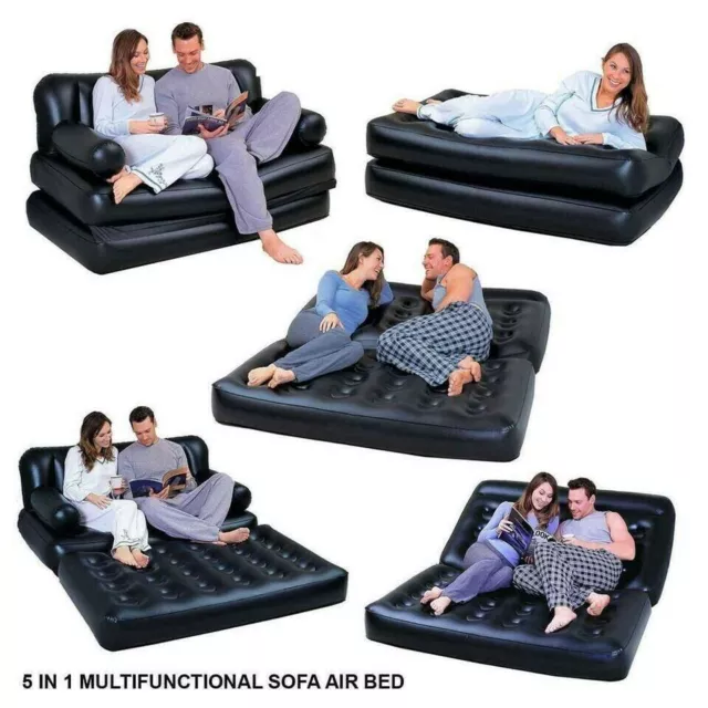 Bestway Inflatable Bed Sofa Couch, Double Multi-Max 5 In 1 Couch Air Bed