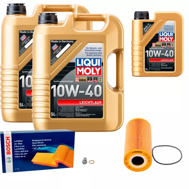 Bosch Inspection Set 11 L Liqui Moly Légèreté 10W-40 pour Mercedes-Benz