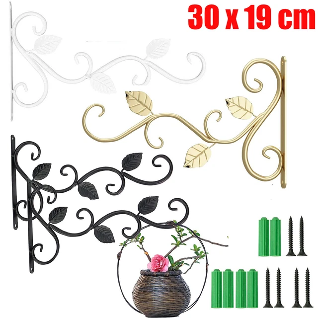 2 Stück Hängende Pflanzenhalterung Wand Blumenhaken-Gestell Blumenampelhalter