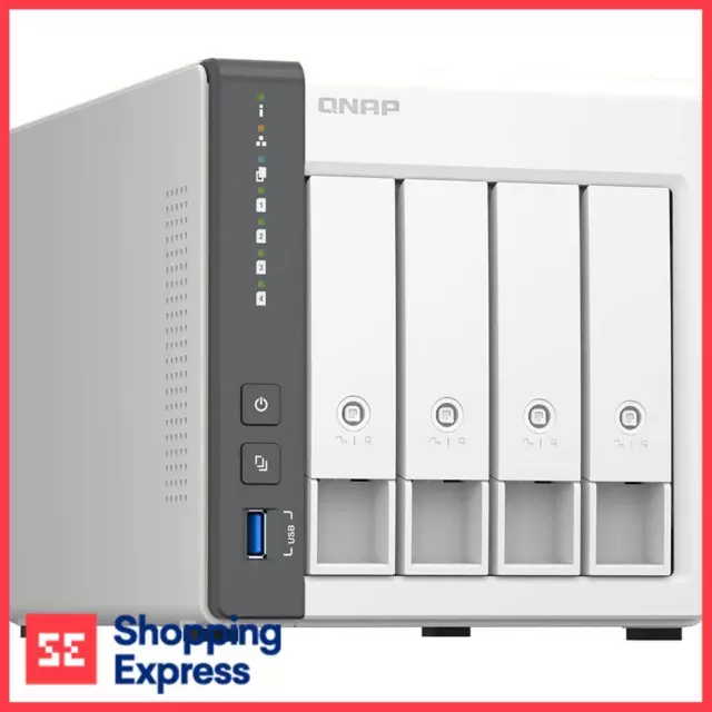 Qnap TS-433-4G 4 Bay Diskless NAS Cortex A55 Quad-Core CPU Enclosure 4GB RAM