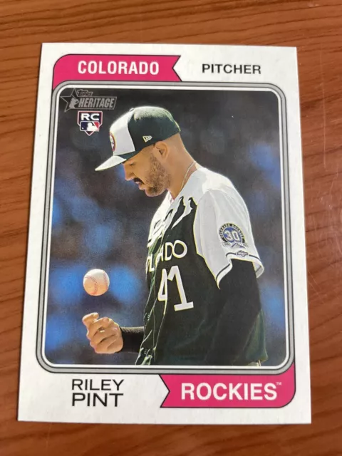 2023 Topps Heritage High Number #714 Riley Pint RC Short Print Rockies SP