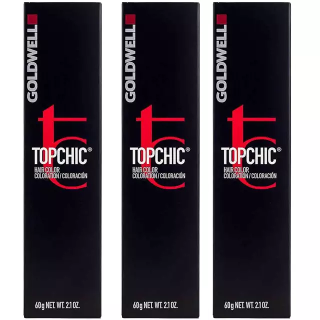 3x Goldwell Topchic Permanente Haarfarbe, (3x60ml)