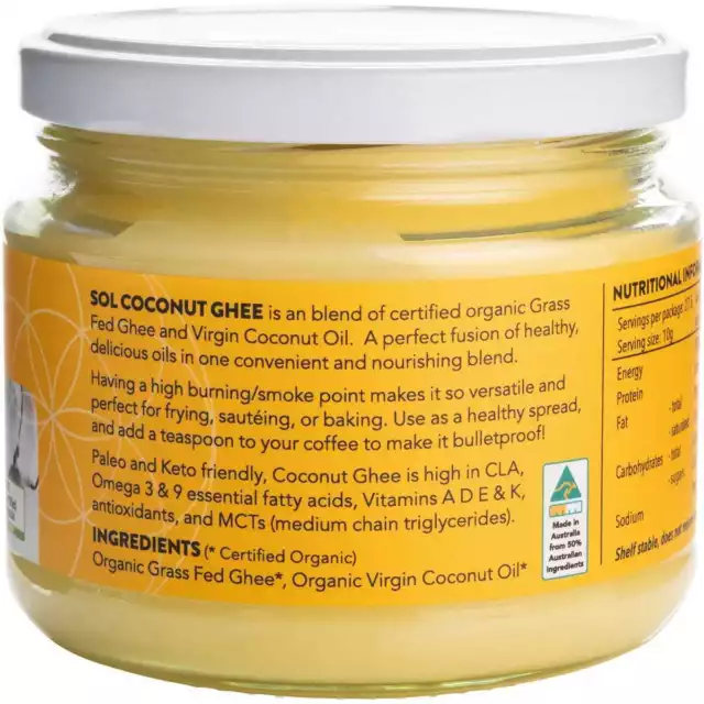 Sol Organics Organic Coconut Oil & Ghee 275g 2