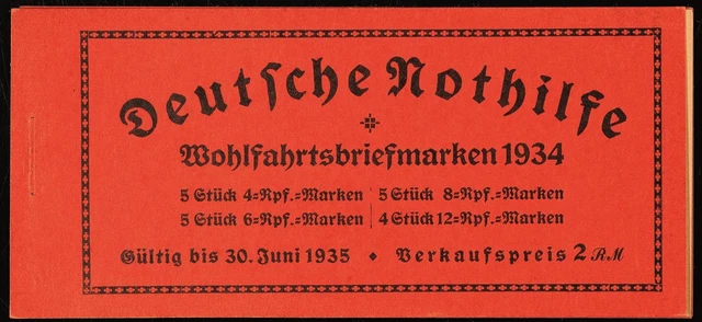 11411) Deutsches Reich Markenheftchen MH40 Deckel Seite 1/4 und Zwischenblatt