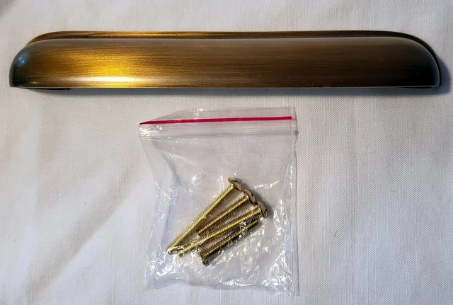 New Pottery Barn Tumbled Brass Mercer Bin/Drawer Pull, 6"