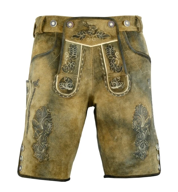 Pantaloncini in pelle Oktoberfest Beerfest pantaloni in pelle SINTETICI sospesi abbinati