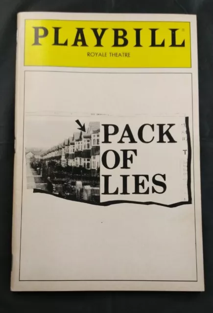 Pack Of Lies Broadway Playbill Feb 1985 Royale Theatre Opening Night NYC