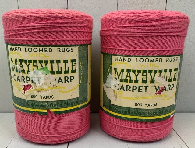 Deformación para alfombra Maysville, lote de 2 alfombras rosadas, 800 yardas cada una vintage tejedas a mano