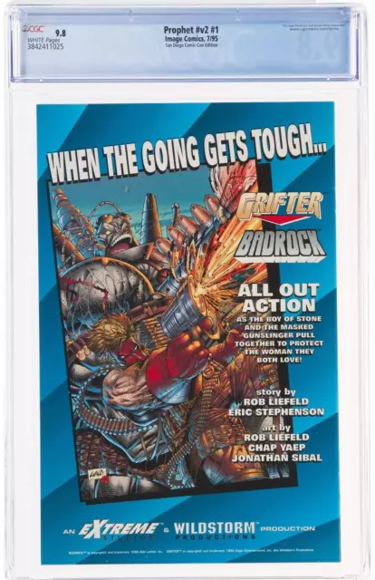 🔥 San Diego COMIC-CON Variant Prophet #1 SDCC CGC 9.8 WHITE PAGES Image 1995 V2 3