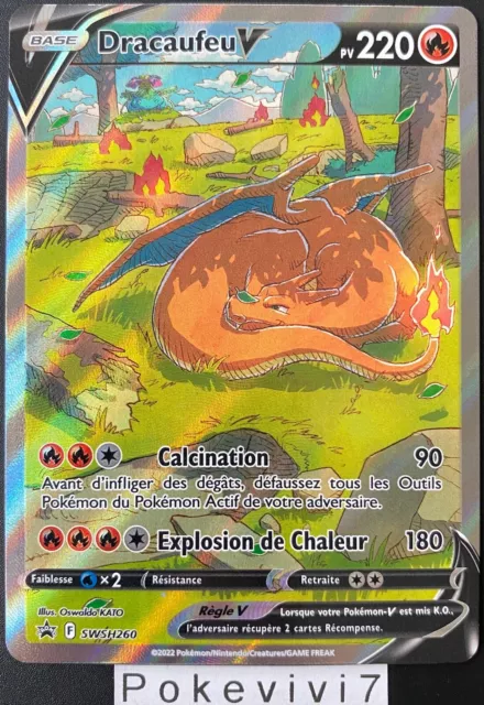 Dracaufeu VMAX SWSH261 Full Art Alternative - Ultraboost X Epée et Bouclier  9 - Stars Étincelantes - Coffret de 10 Cartes Pokémon Françaises :  : Jeux et Jouets