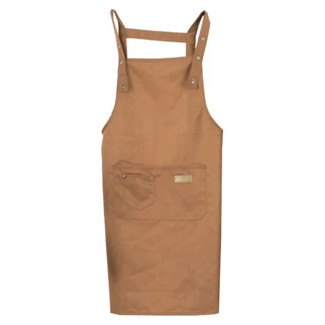 Delantal de barbacoa suave con bolsillo, sin mangas, cocinero, camarero, cafetería, tienda, delantal,