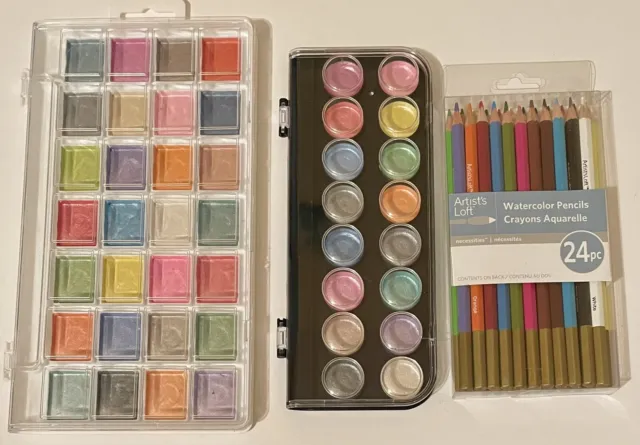 VEESA Watercolor Paint Set, 50 Colors in Portable Tin Box, Perfect Travel Watercolor Set for Kids, Beginners, Amateur Hobbyists and Painting Lovers