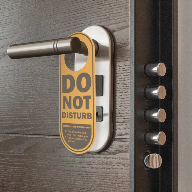 Cartello Porta “Non Disturbare” E “Pulisci Camera” – Segno Bifacciale In PVC Per Hotel O Casa, Rosso E Bianco