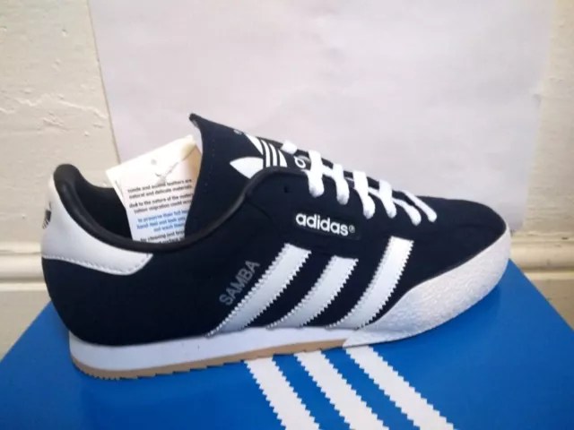 Adidas Samba Super Suede Mens Shoes Trainers UK Size 7-12 019332 Blue BNIB