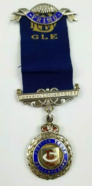Sterling Silver RAOB Medal - Imperial Lodge - Circa 1940s - Justice Truth Philan