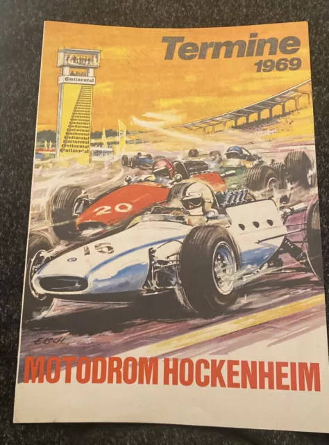 Programmheft Hockenheim 1969 Termine Motodrom Selten Broschüre