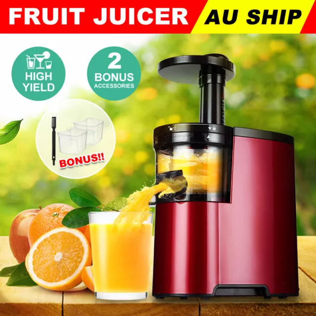 Cold Press Juicer Slow Masticating Juice Squeezer Fruit Vegetable Extractor 150W