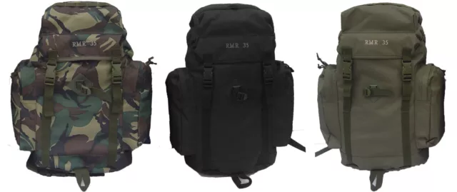 Army Rucksack Bag Military Combat Style Hiking Backpack Camo Olive Daysack 35L