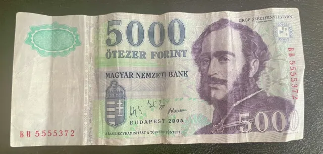 Billet, Hongrie, 5000 Forint, 2005
