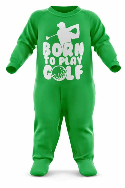 Born To Play Golf Babygrow Golfer Baby Romper Suit Babies Golf Christmas Gift