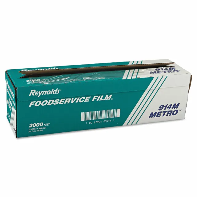 Reynolds Wrap Metro Light-Duty PVC Film Roll w/Cutter Box 18" x 2000ft Clear