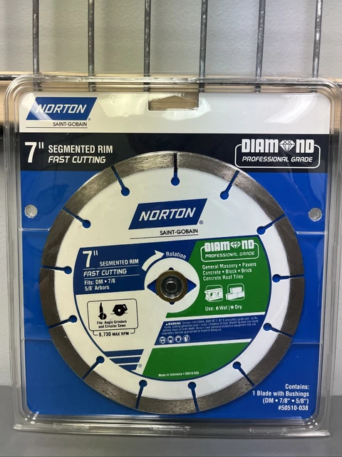 NEW! Norton 7" Segmented Rim Diamond Saw Blade 50510-038