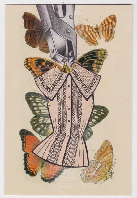Mail Art David Greenberger "Scary Situation" original collaged postcard 2023