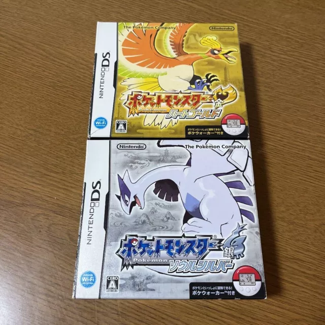 M Nintendo DS Pokemon Soul Silver Heart Gold Japan Poke walker Select w/box