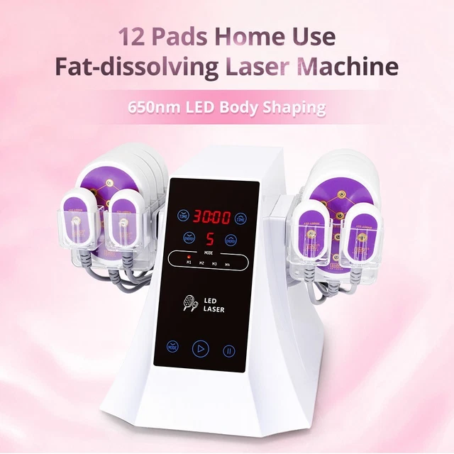 12 Pads LED Light Body Massage Spa Beauty Machine 650nm 5MW Home Use