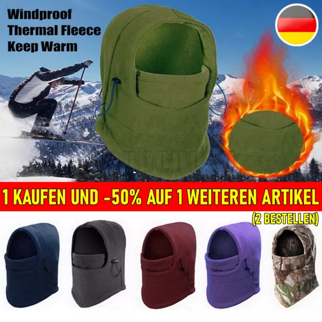 Warme Fleece Balaclava Thermo Sturmhaube Motorrad Sturmmasken Skimütze Maske◇Hut
