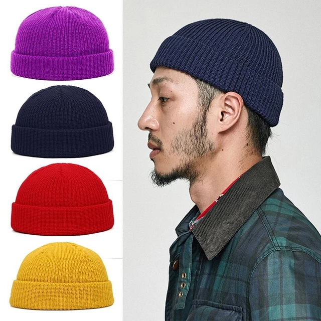Fall/Winter Knitted Cap with Solid Color for Fashionable and Windproof Look