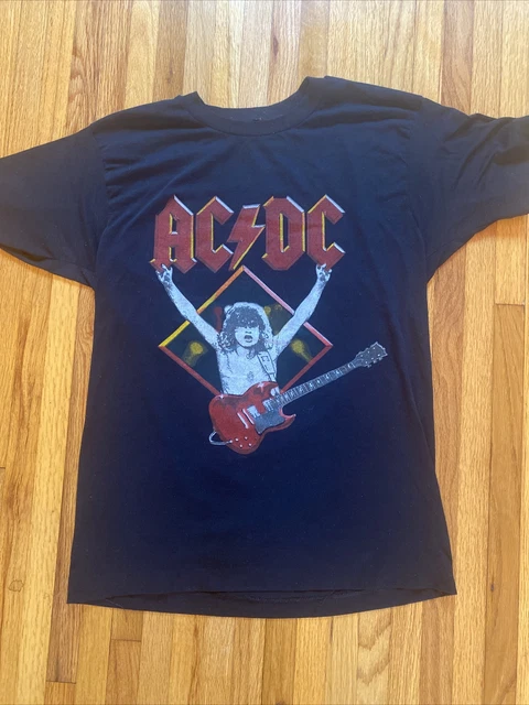 VINTAGE 80’S ACDC shirt, Angus Young, Tour Band Shirt $125.00 - PicClick