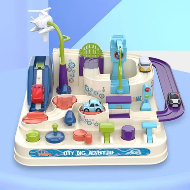 Montessori Educational Toy City Rescue Playsets Toys Car Race Tracks Toy Set