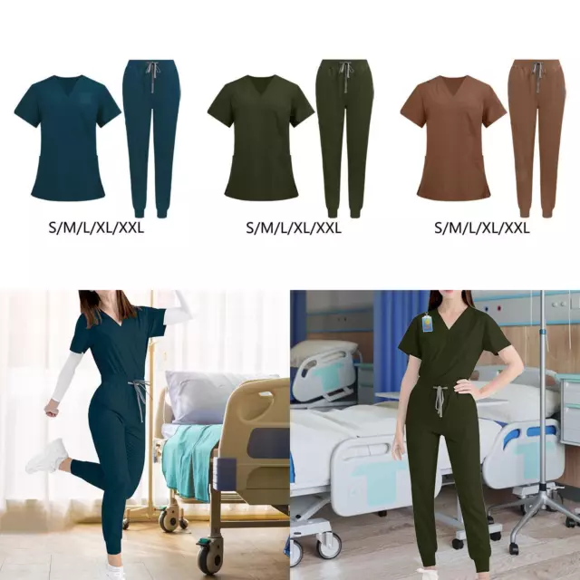Uniform-Bekleidungsset, Krankenschwester-Top, Hose für Männer und Frauen,