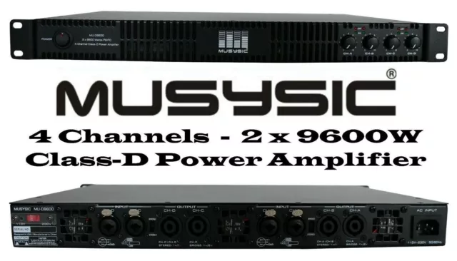 MUSYSIC PROFESSIONAL 2 Channel 9000Watts DJ PA Power Amplifier