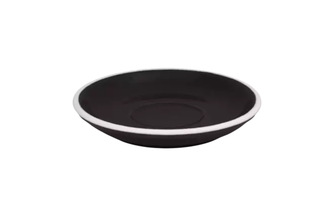 6x 154mm Jet Saucer Lusso Black Tea Coffee Cafe  Event Espressso