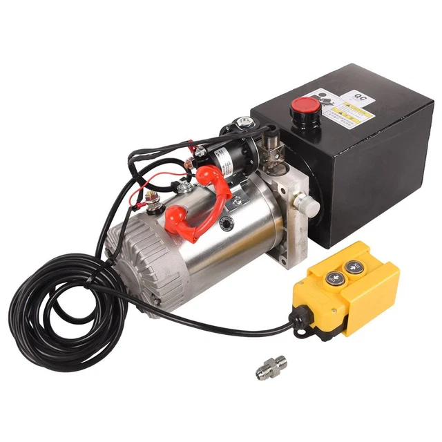 HYDRAULIC POWER SINGLE Acting Dump Trailer Pump 4 Quart 3200 PSI 12V