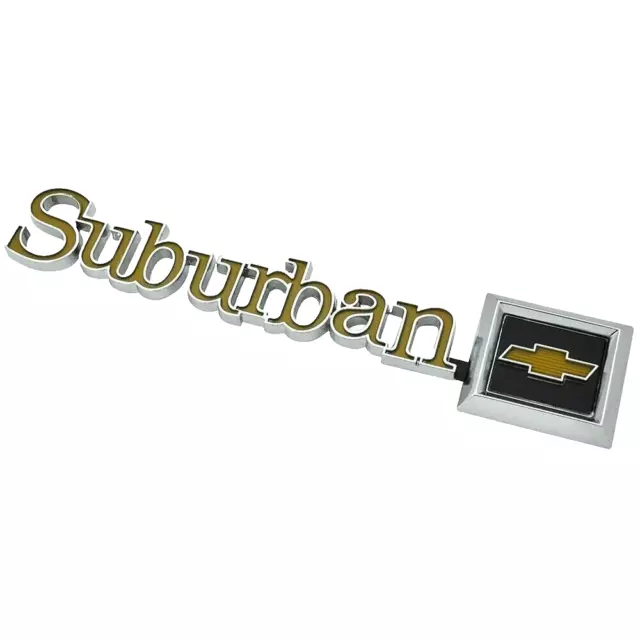 NOS 73-88 Suburban Rear Tail Gate Or Barn Door Emblem GM 14016626