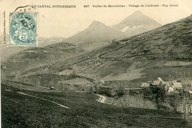 Map Valley of MANDILLES SAINT JULIEN Village of Liadouze Puy Griou