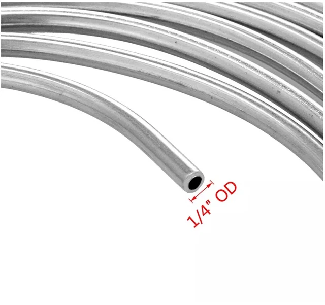 Kit 2 Lignes De Frein Galvanisées 50FT - Diamètres 1/4'' Et 3/16'' - Acier Zinc - Neuf